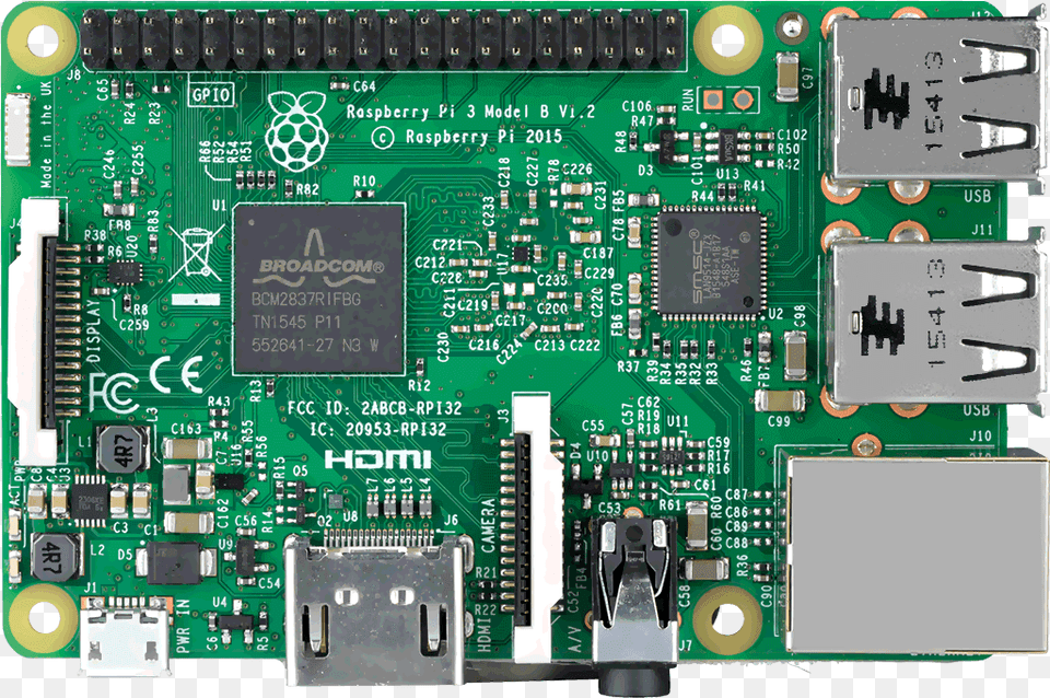 Raspberry Pi 3 Model B 2017, Electronics, Hardware, Scoreboard, Printed Circuit Board Free Png Download