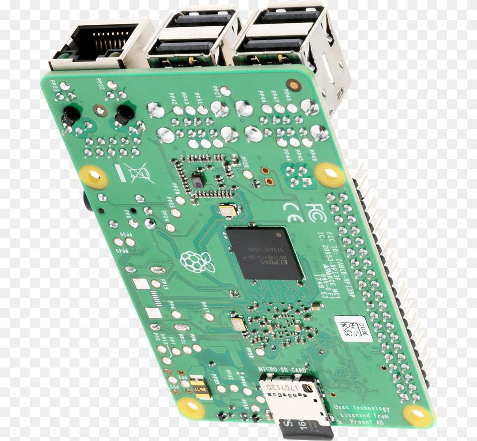 Raspberry Pi 3 Model B, Electronics, Hardware, Computer Hardware, Printed Circuit Board Png Image