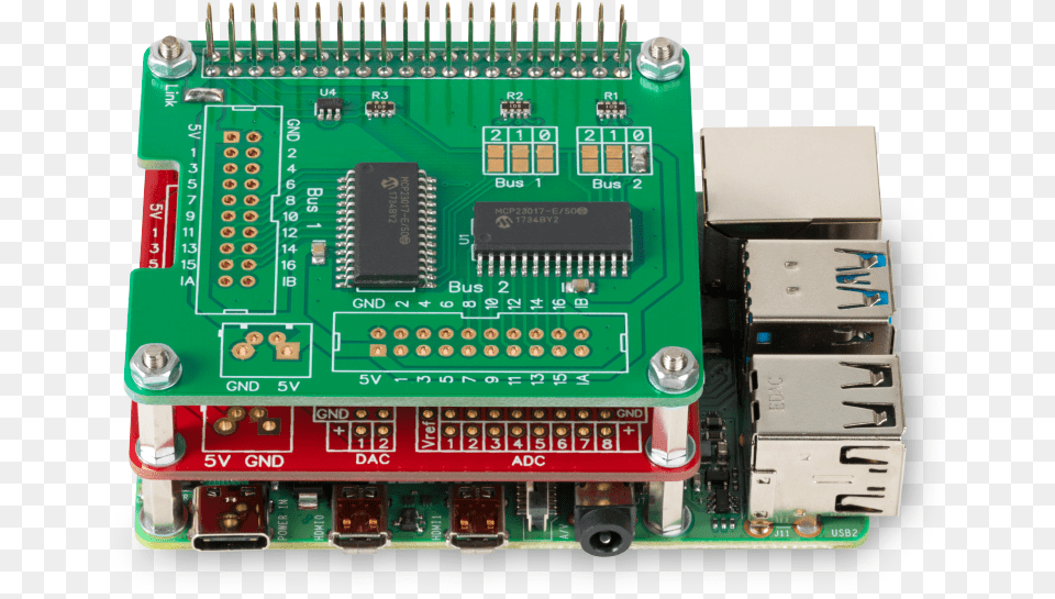Raspberry Pi Expansion Electronic Component, Electronics, Hardware, Computer Hardware, Printed Circuit Board Png Image