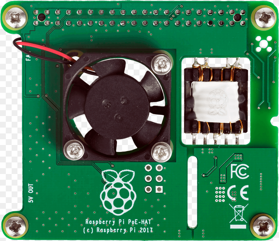 Raspberry Pi Poe Hat, Computer Hardware, Electronics, Hardware, Wheel Free Png Download