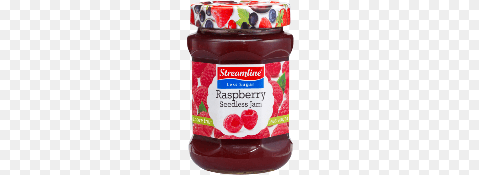 Raspberry Seedless Less Sugar Jam Streamline Reduced Sugar Seedless Raspberry Jam Delivered, Berry, Food, Fruit, Ketchup Png