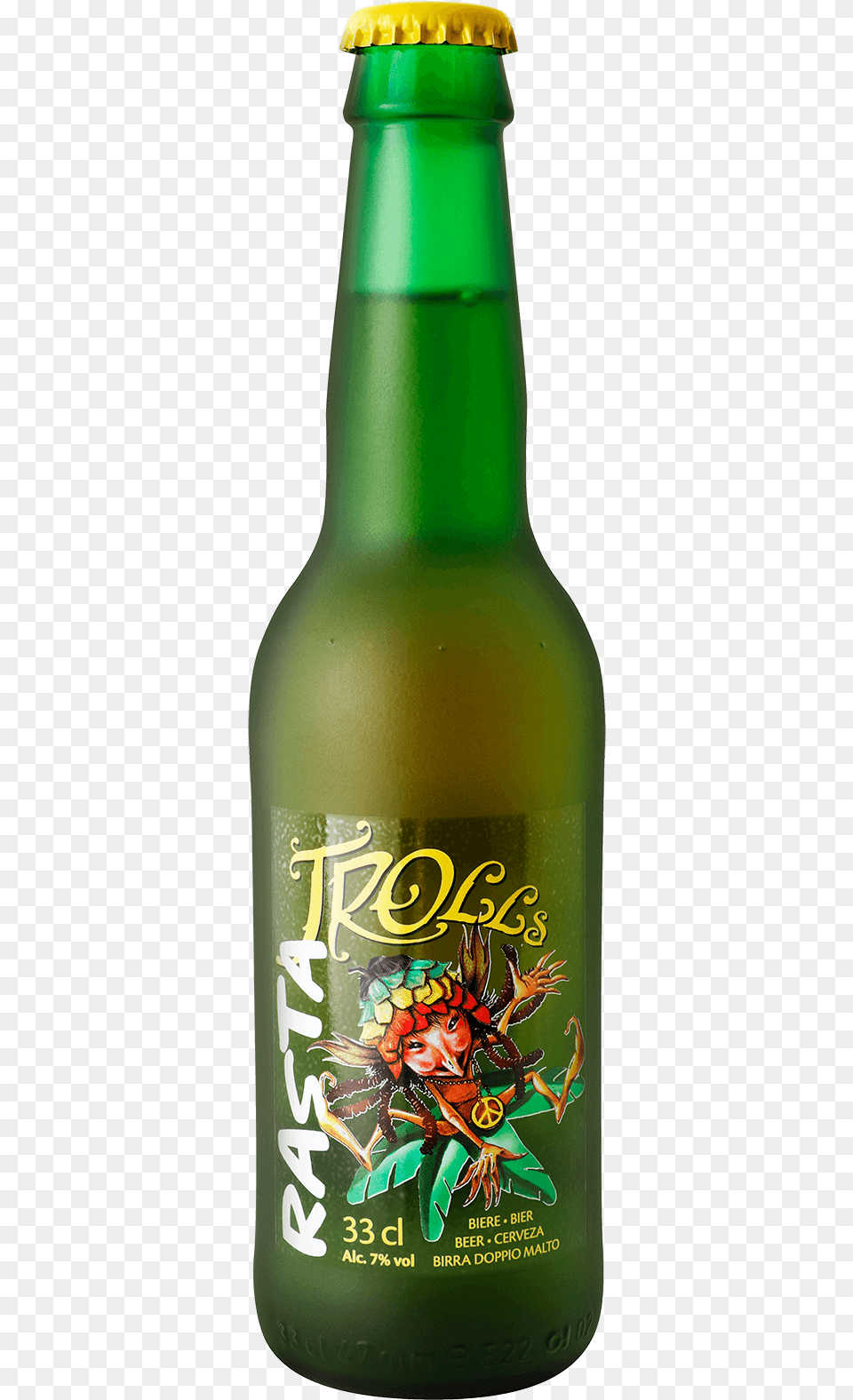 Rasta Cuvee Des Trolls, Alcohol, Beer, Beverage, Beer Bottle Free Png Download