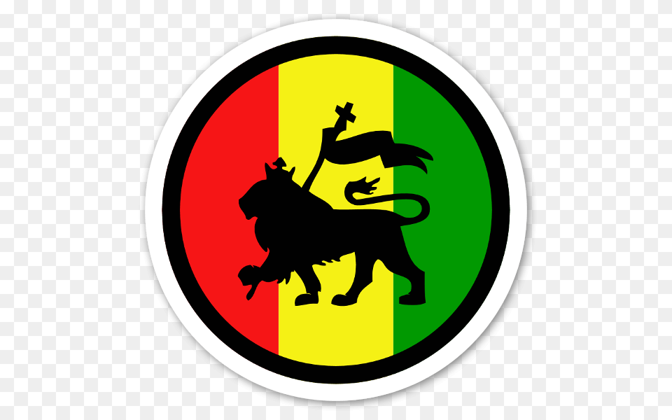 Rasta Lion Round Sticker Ideas For The House Rasta, Emblem, Symbol, Logo, Animal Png Image