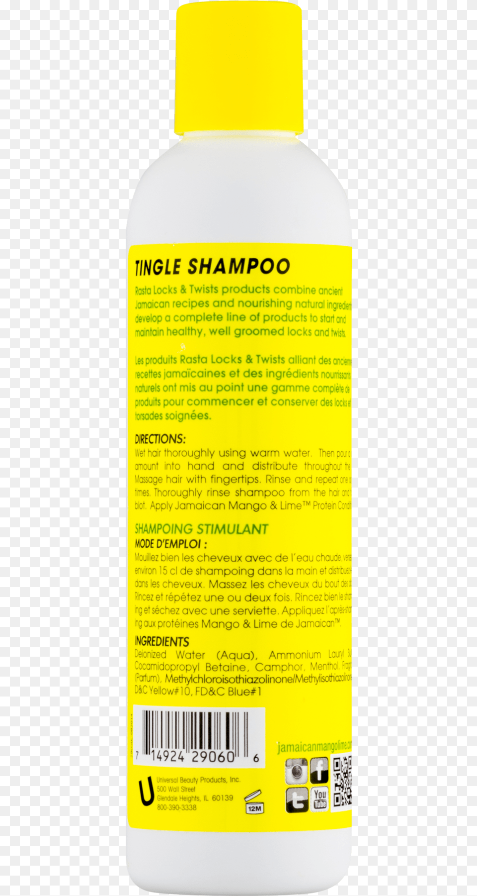 Rasta Locks Amp Twist Jamaican Mango Amp Lime Tingle Shampoo Plastic Bottle, Qr Code, Cosmetics Free Png
