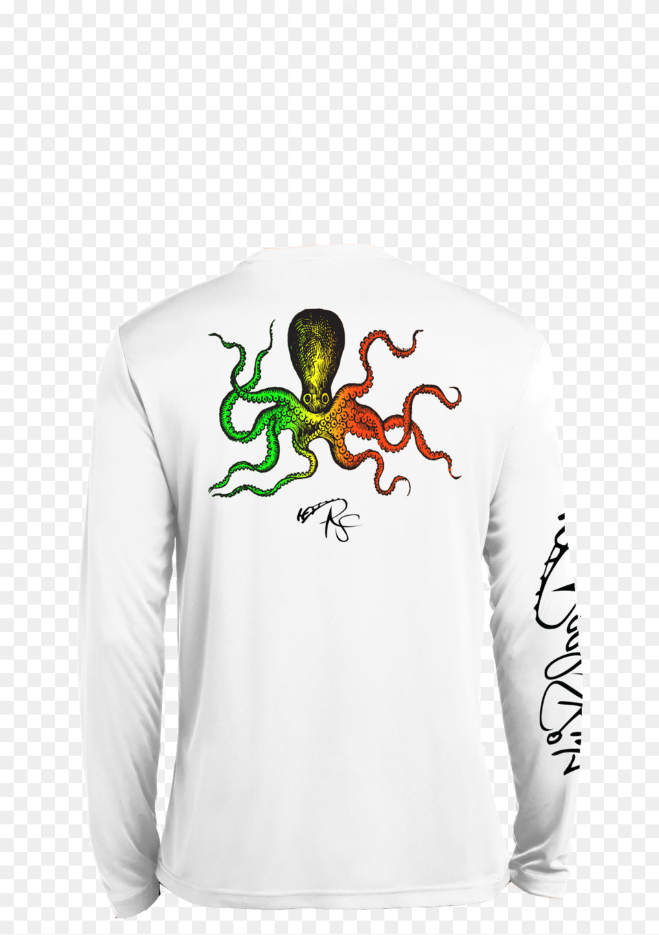 Rasta Octopus Longsleeve, Clothing, Long Sleeve, Sleeve, T-shirt Free Transparent Png