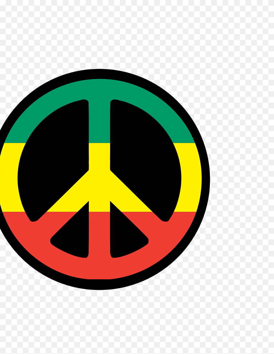 Rasta Peace Symbol Clipart, Logo, Emblem Free Png Download