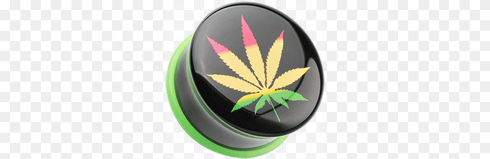 Rasta Pot Leaf Plugs Plug, Plant, Bottle, Disk Free Transparent Png