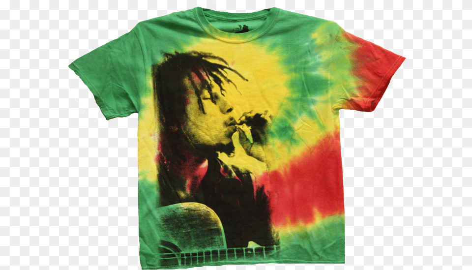 Rasta Smoke Picture Active Shirt, Clothing, Dye, T-shirt, Adult Png Image