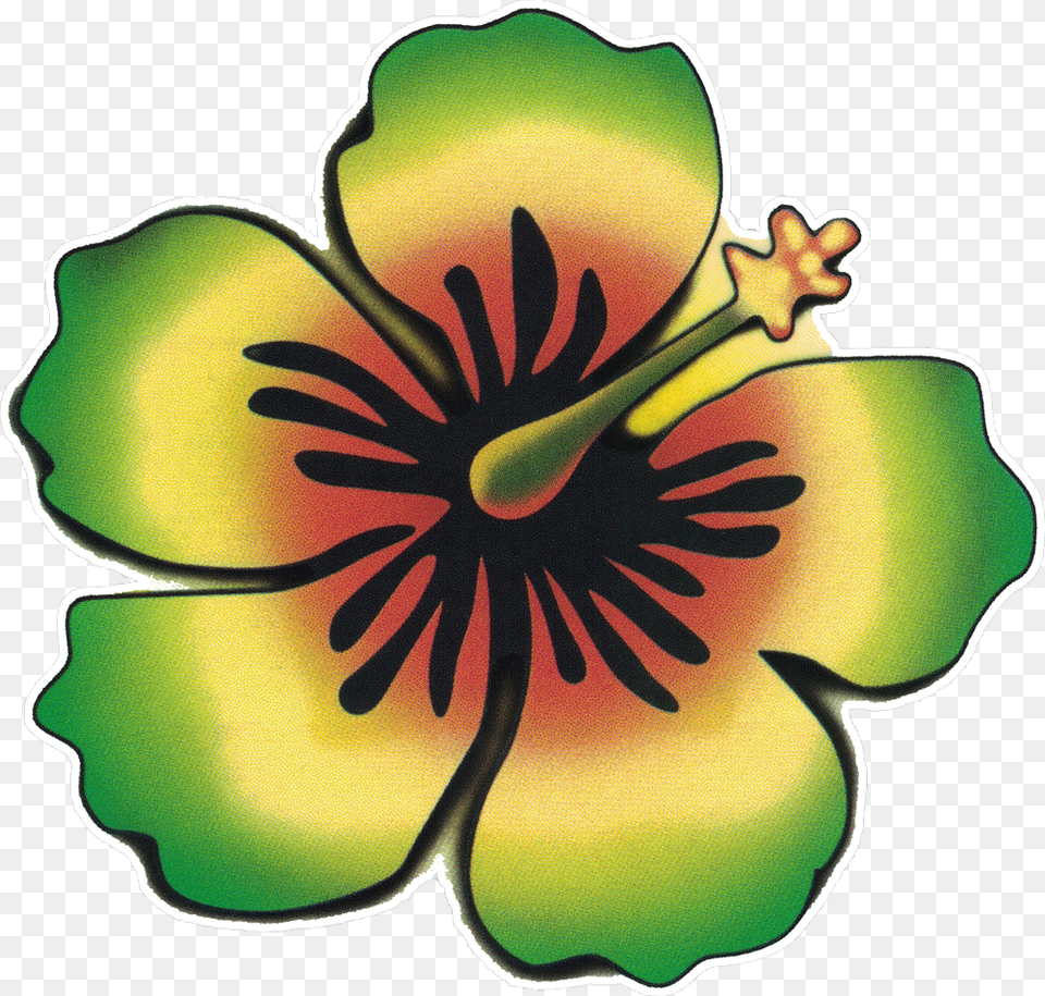 Rasta Window Stickers Peace Rasta Flower, Anther, Plant, Petal, Hibiscus Free Png