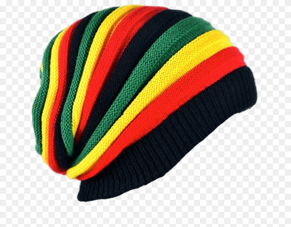Rasta Winter Hat Transparent, Beanie, Cap, Clothing, Scarf Free Png Download