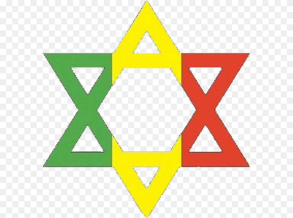 Rastafarian Star Of David, Star Symbol, Symbol, Cross Free Transparent Png