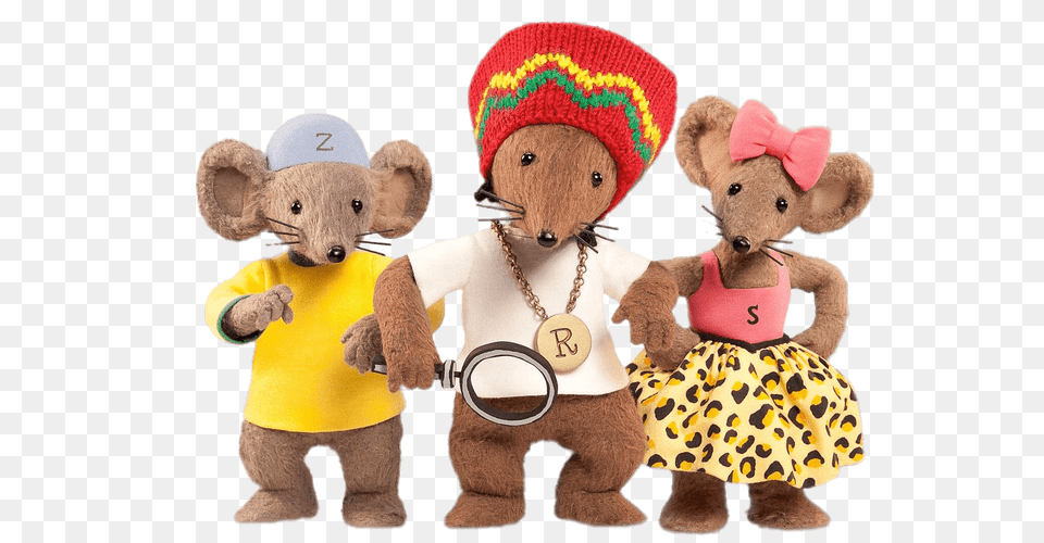 Rastamouse With Scratchy And Zoomer, Toy, Plush, Accessories, Necklace Png