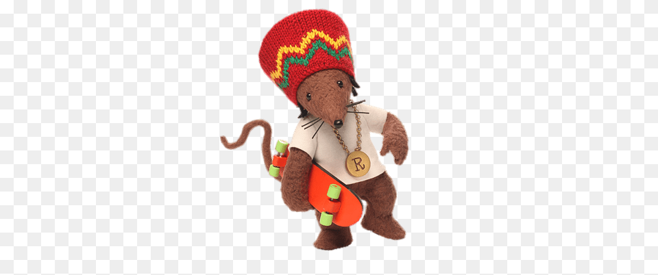 Rastamouse With Skateboard, Clothing, Hat, Plush, Toy Png Image