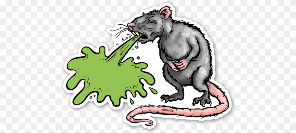 Rat Barf Sticker, Animal, Mammal, Wildlife Free Transparent Png