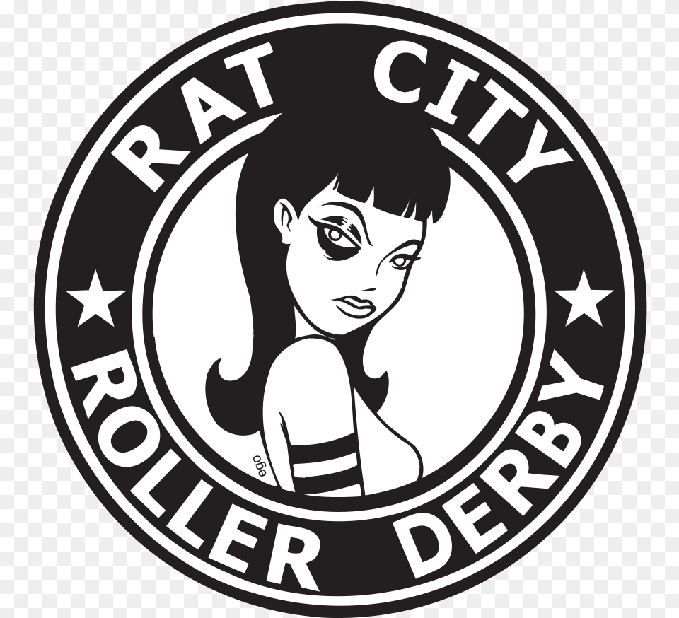 Rat City Roller Derby Home Team Bout Rat City Rollergirls Logo, Face, Head, Person, Emblem Free Png Download