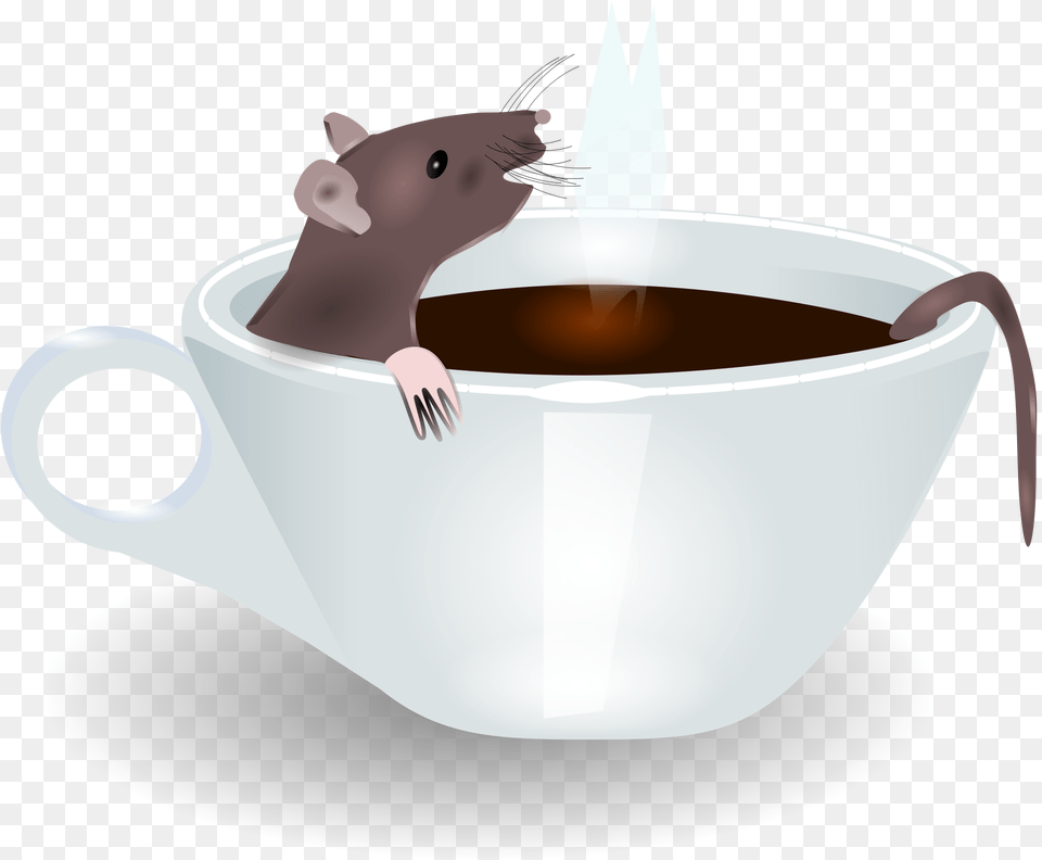Rat In Coffee Clip Arts Rat In The Box Clipart, Cup, Hot Tub, Tub Free Png Download