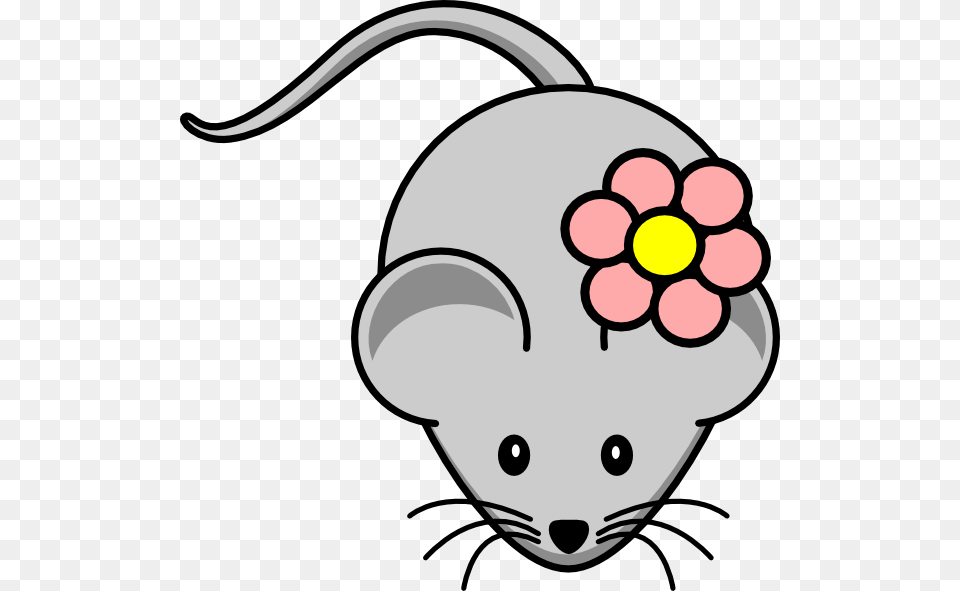 Rat With Flower Clip Arts For Web, Computer Hardware, Electronics, Hardware, Mouse Free Png Download