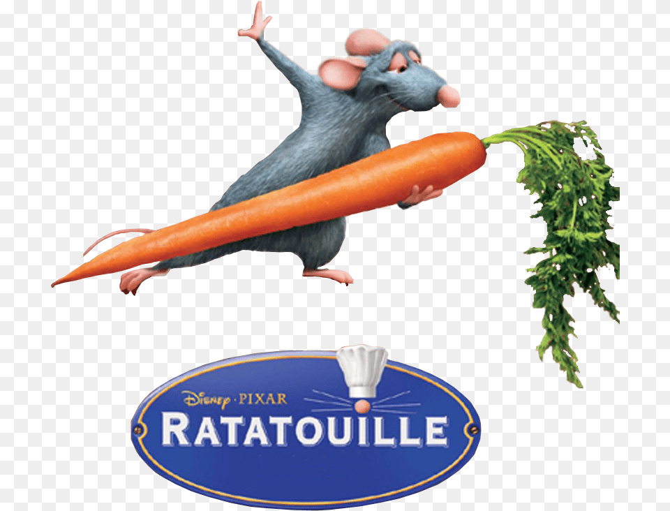 Ratatouille Disney Logo, Carrot, Food, Plant, Produce Free Png Download