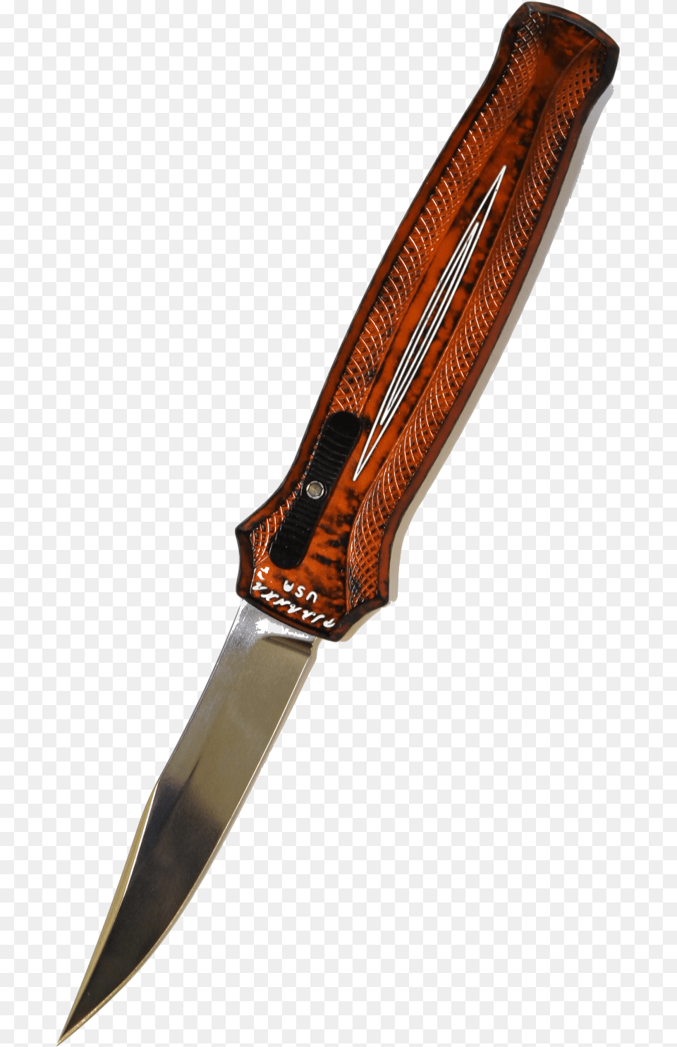 Rated R Orange Hunting Knife, Blade, Dagger, Weapon Free Png Download