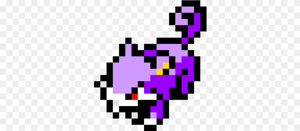 Rattata Pixel Art Pokemon Rattata, Purple Png