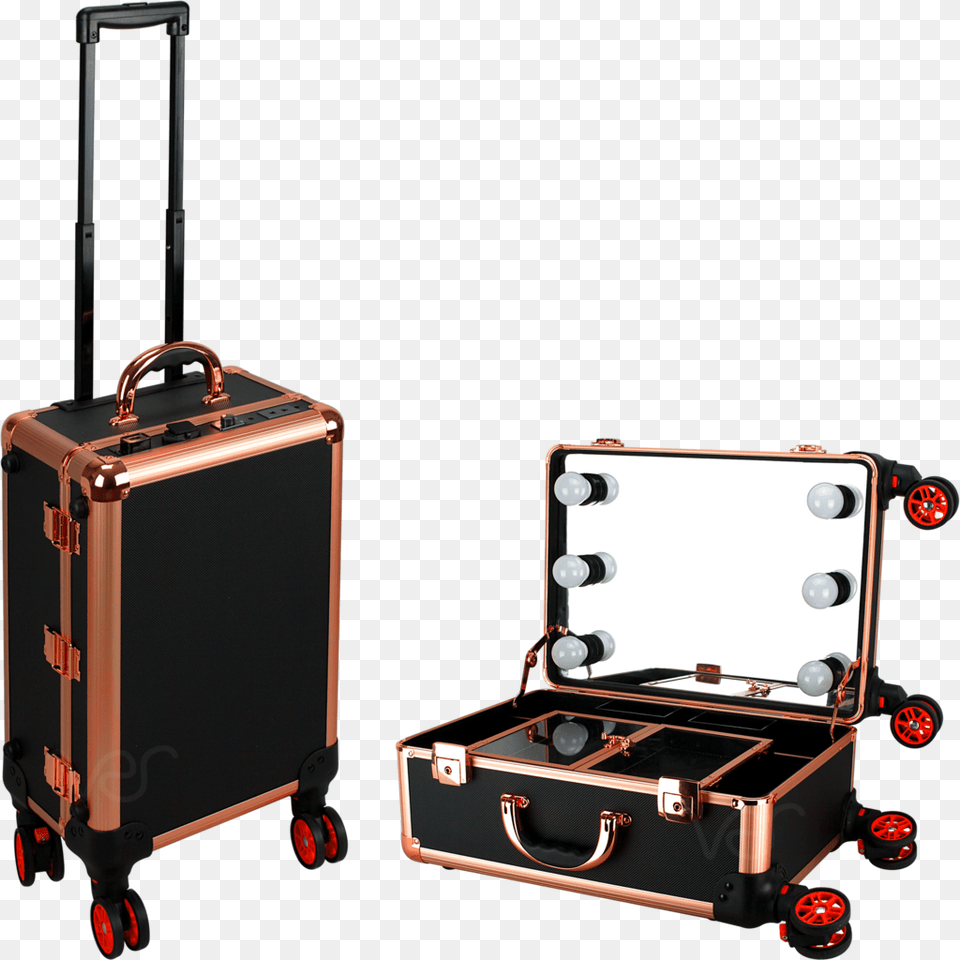 Ravano Makeup Studio With Led Lights By Ver Beauty C6203 Trunk, Baggage, Suitcase, Device, Grass Png Image