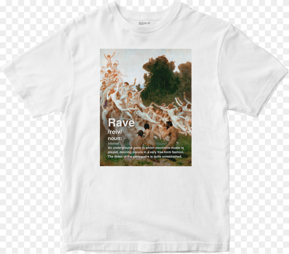 Rave By Bouguereau Tee, Clothing, T-shirt, Shirt, Person Png Image