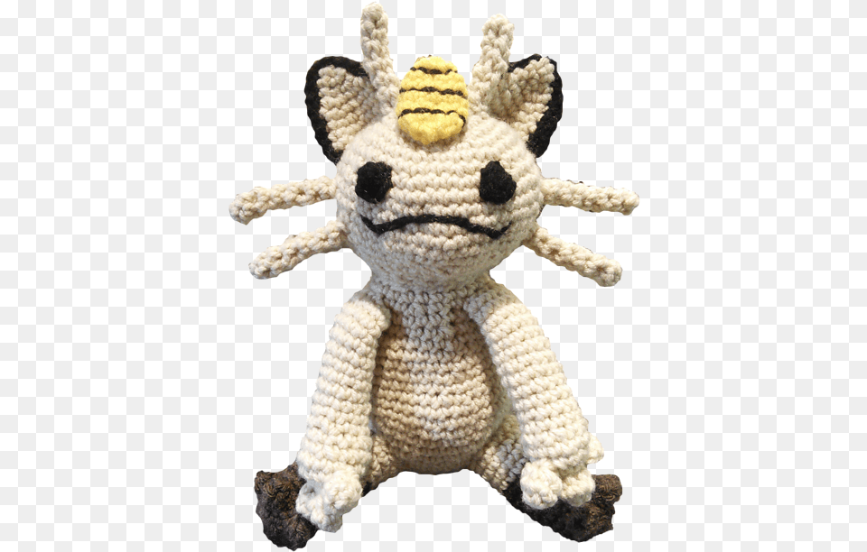 Ravelry Meowth Pokemon Amigurumi Pattern By Molly Putman Stuffed Toy, Plush, Teddy Bear Png Image