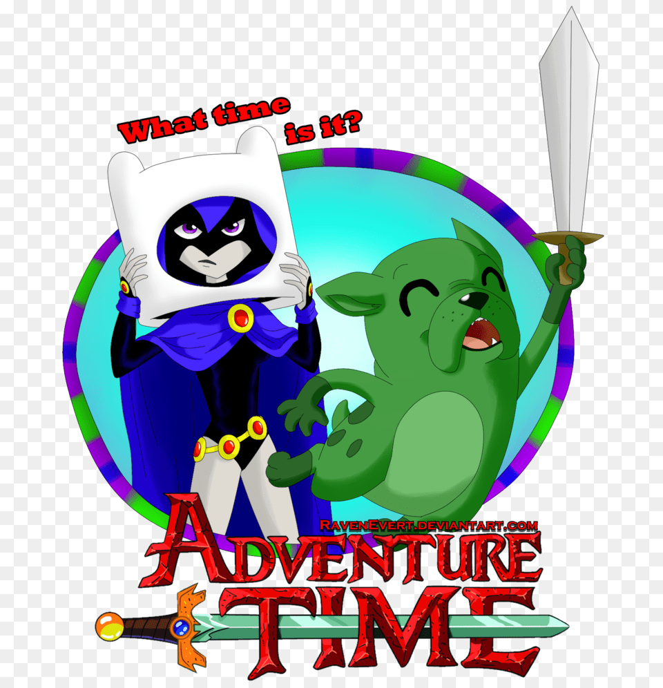 Raven And Beast Boy Adventure Time Teen Titans Know Your Meme, Baby, Person, Book, Comics Free Transparent Png