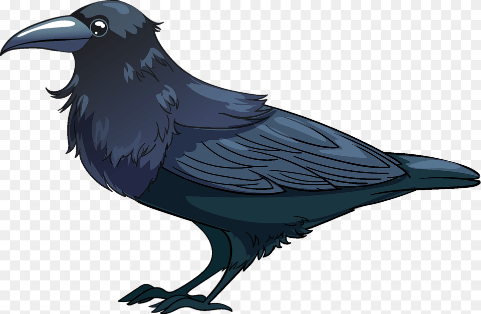 Raven Clipart, Animal, Bird, Blackbird, Fish Png Image