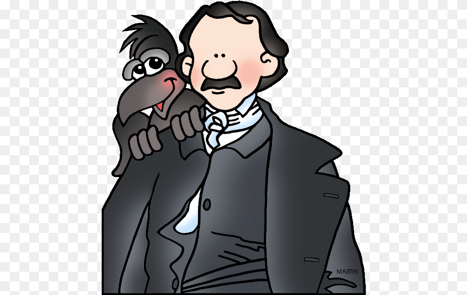 Raven Clipart Clip Art Edgar Allan Poe Clipart, Adult, Male, Man, Person Free Png Download