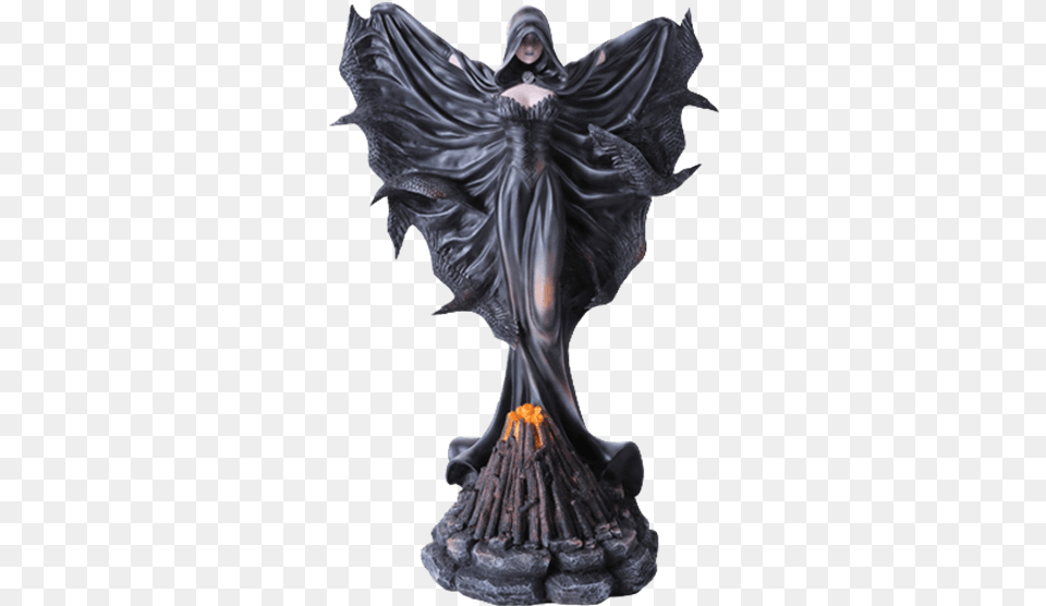 Raven Fire Fairy Statue Figurine Sorcire, Adult, Bride, Female, Person Png Image