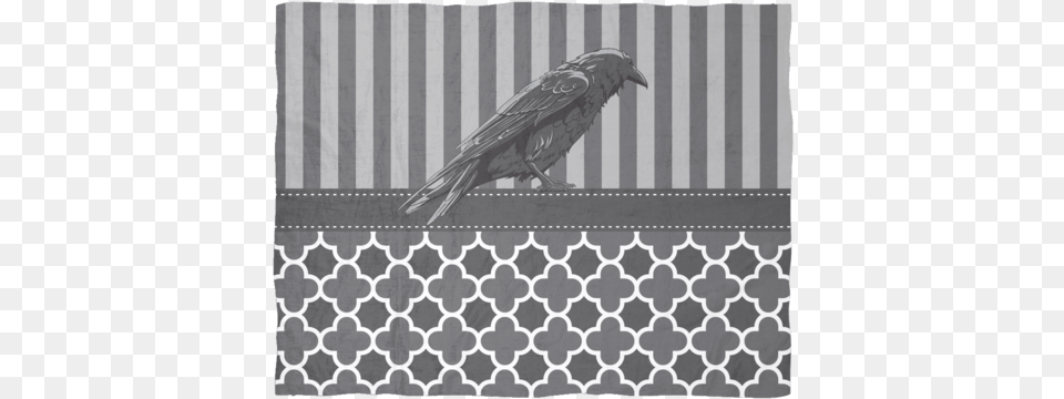 Raven Gray Stripes Trendy Bathroom, Animal, Bird, Home Decor Png Image
