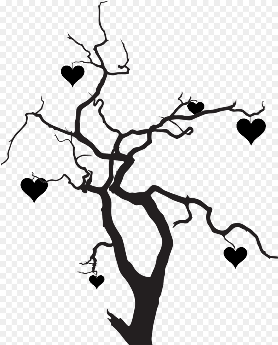 Raven On Tree Silhouette Download Spooky Tree Wood, Art, Drawing Free Transparent Png