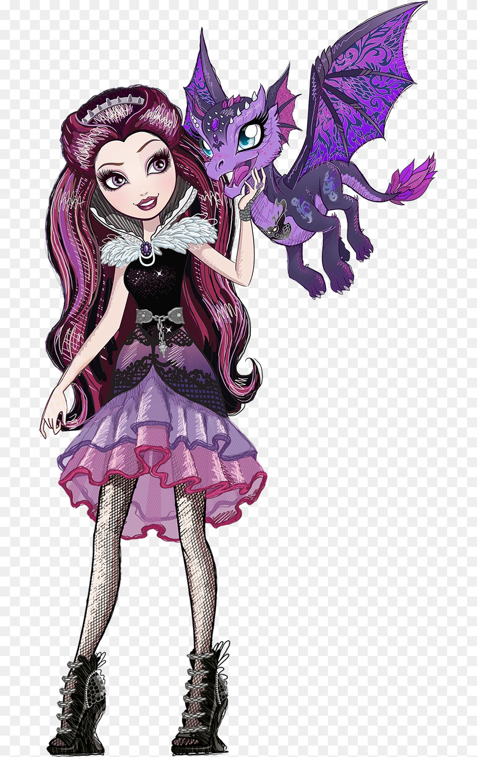 Raven Queen Ever After High Characters, Book, Comics, Publication, Purple Png Image