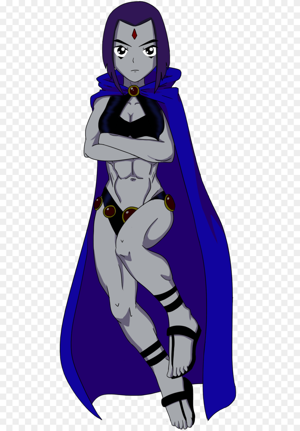 Raven S New Costume Teen Titans Commission By Abdomental D9vnfeb Teen Titans Superhero Costumes, Cape, Clothing, Adult, Person Png Image
