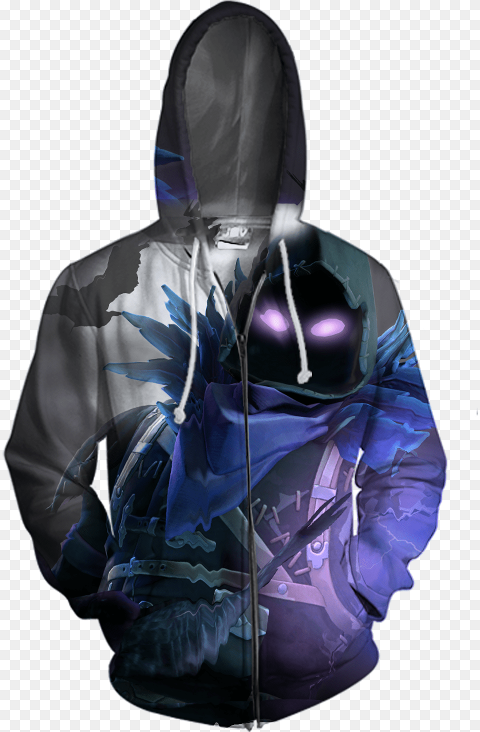 Raven Skin, Clothing, Coat, Sweatshirt, Hood Png Image