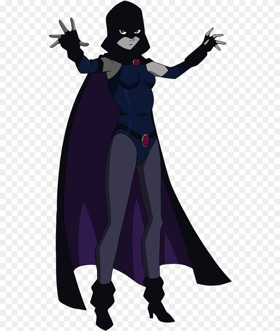 Raven Teen Titans Judas Contract, Cape, Clothing, Person, Fashion Png