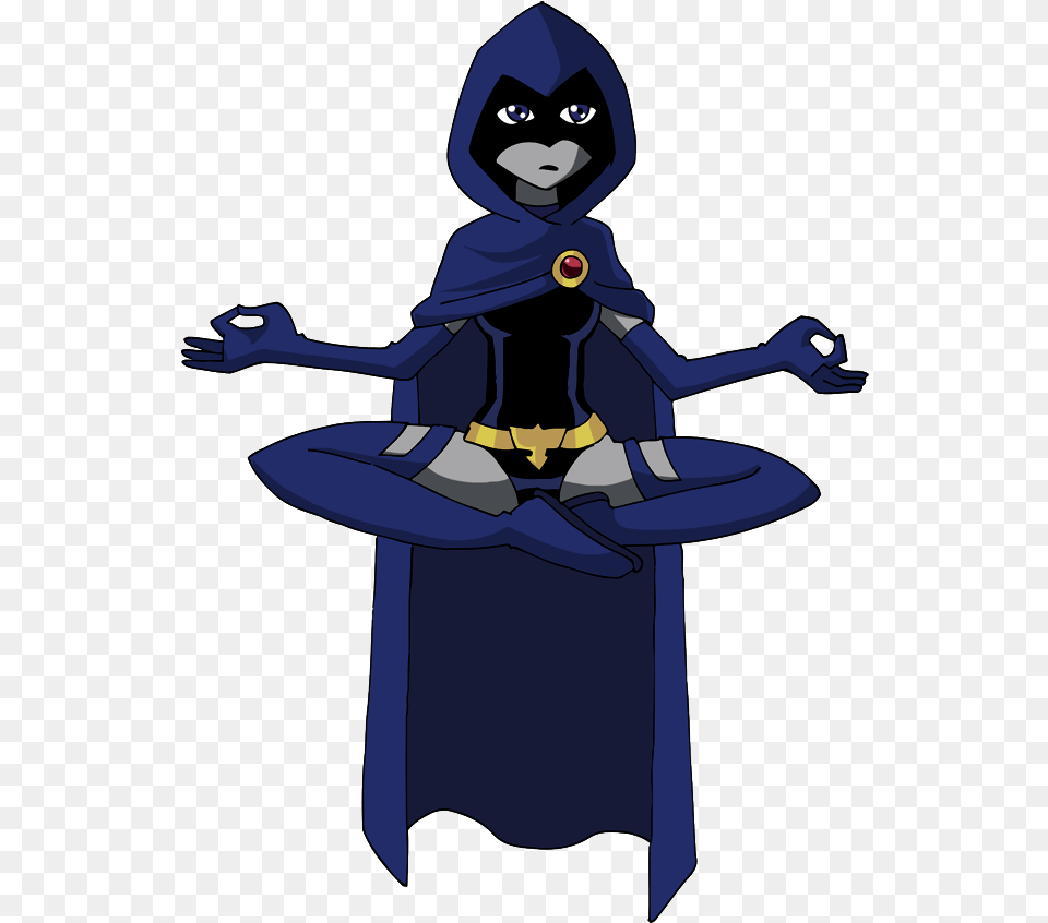 Raven Teen Titans Meditating, Baby, Cape, Clothing, Person Free Transparent Png