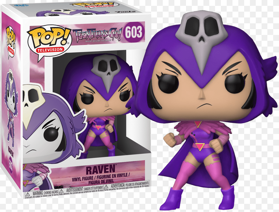 Raven Titans Funko Pop, Purple, Baby, Book, Comics Png