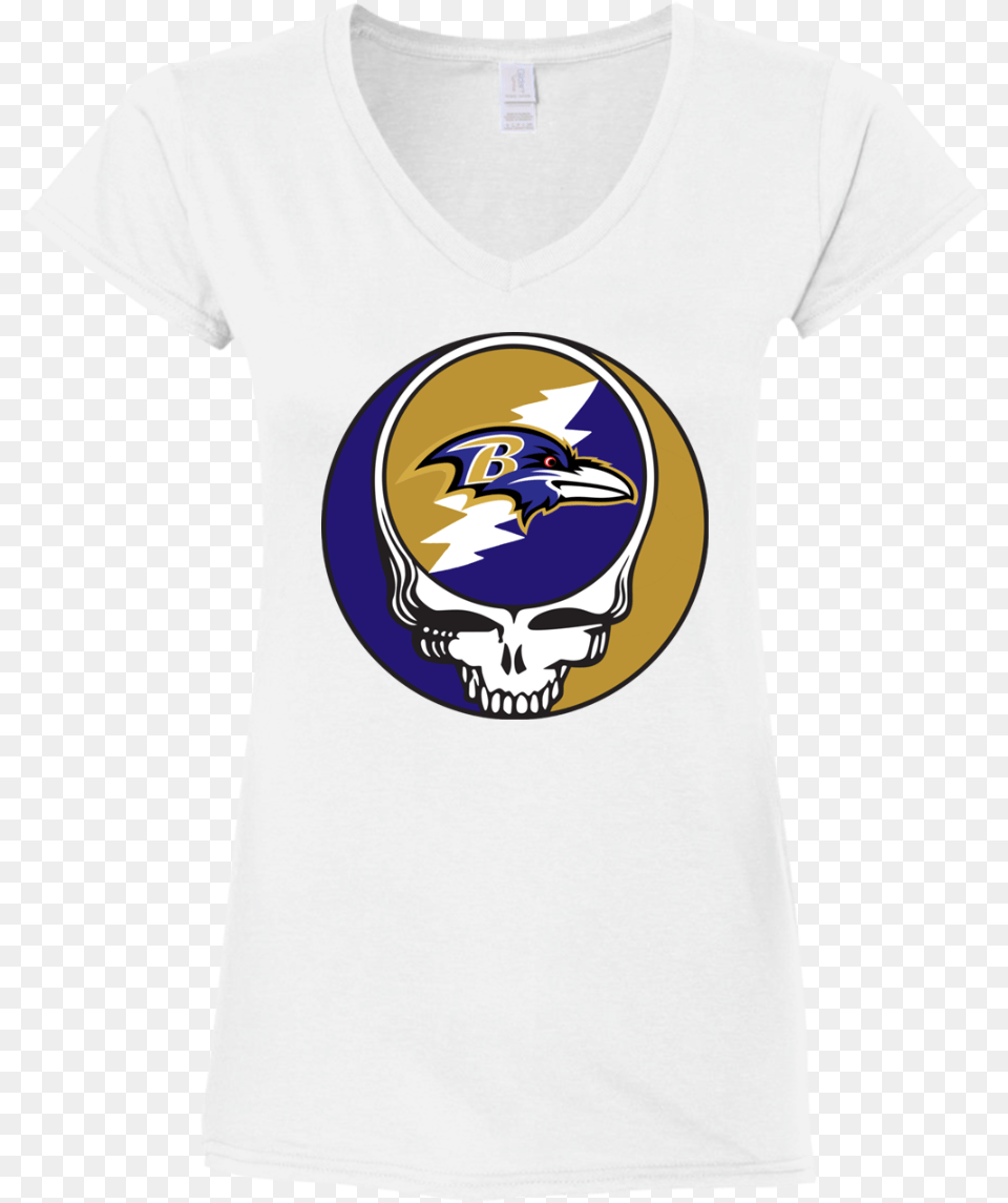 Ravens Grateful Dead Steal Your Face Ladies Grateful Dead Steal Your Face, Clothing, T-shirt, Animal, Bird Free Png