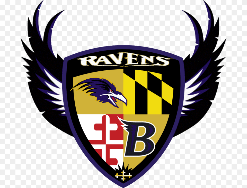 Ravens Logo 1996 Baltimore Ravens Logo, Emblem, Symbol, Animal, Bird Free Png Download