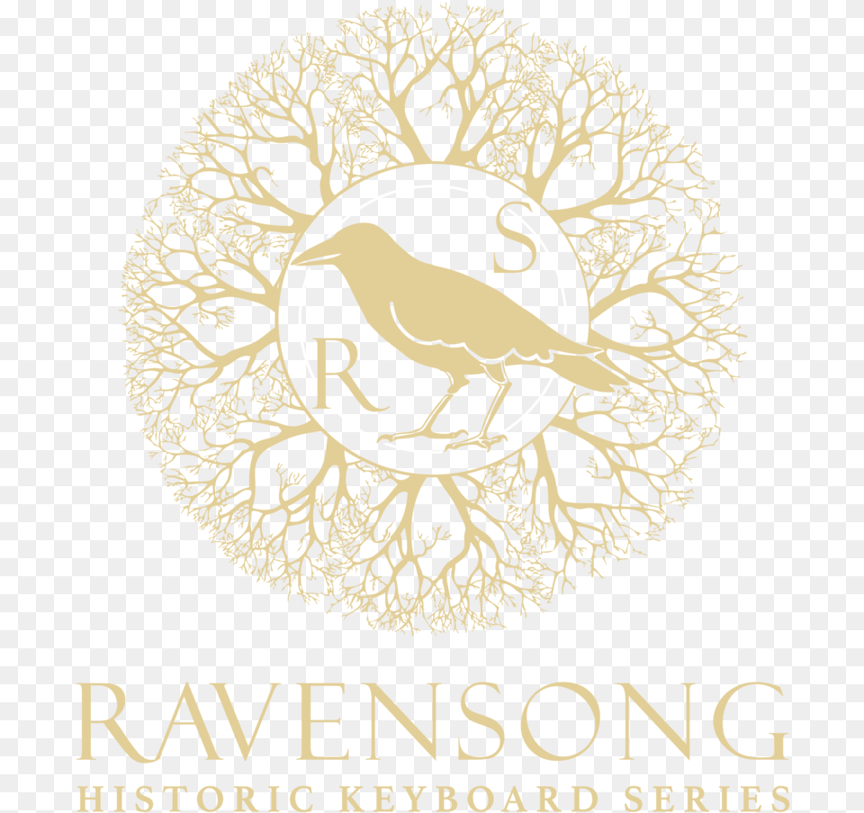 Ravensong Logo Gold With Background Poster, Animal, Bird, Book, Publication Free Transparent Png