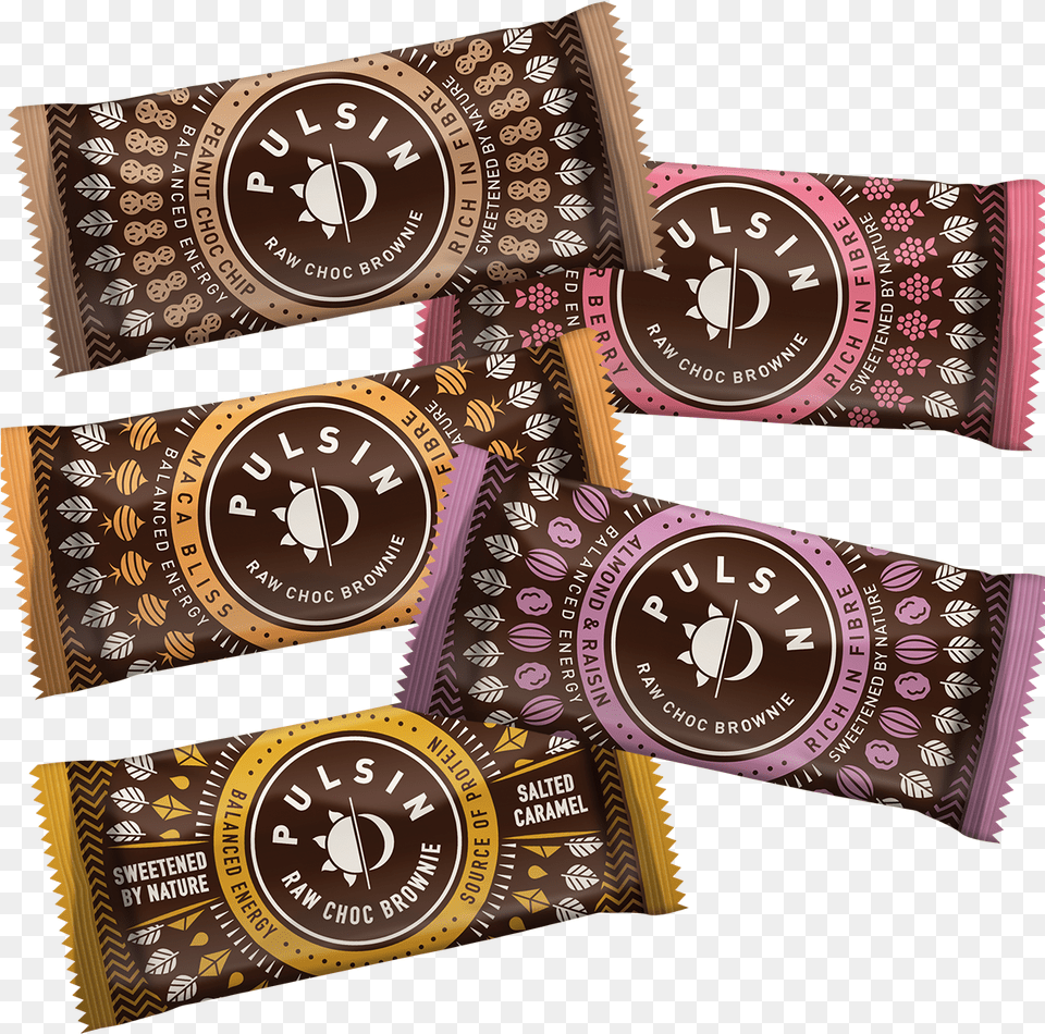 Raw Choc Brownies Pulsin Raw Chocolate Brownine Energy Bars 18 X, Food, Sweets, Business Card, Paper Free Transparent Png