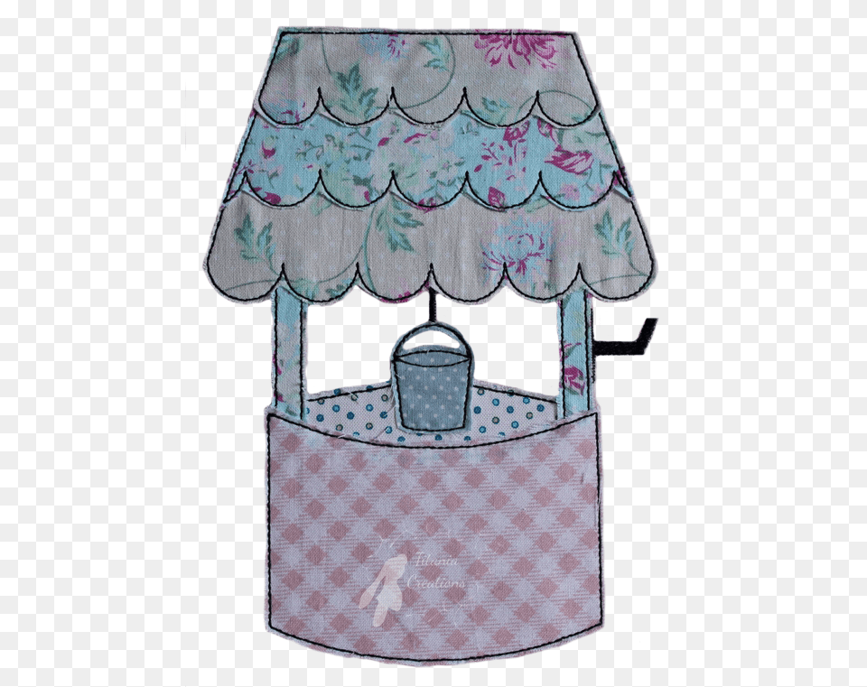 Raw Edge Applique Wishing Well Lampshade, Lamp, Accessories, Bag, Handbag Png Image