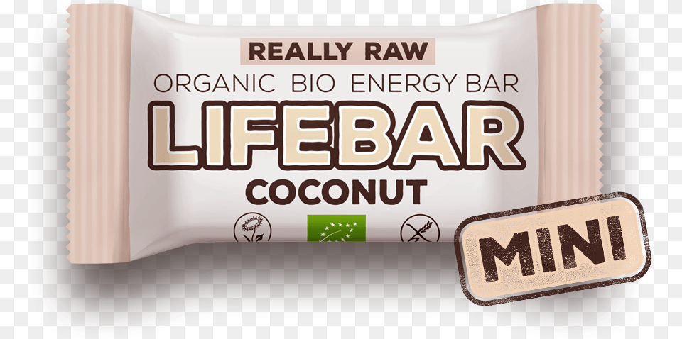 Raw Organic Coconut Mini Lifebar Lifefood Organic Coconut Lifebar 15 X, Food, Sweets, Chocolate, Dessert Free Png