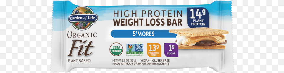 Raw Organic Fit High Protein Weight Loss Bar Biscuit, Bread, Cracker, Food, Sandwich Png Image