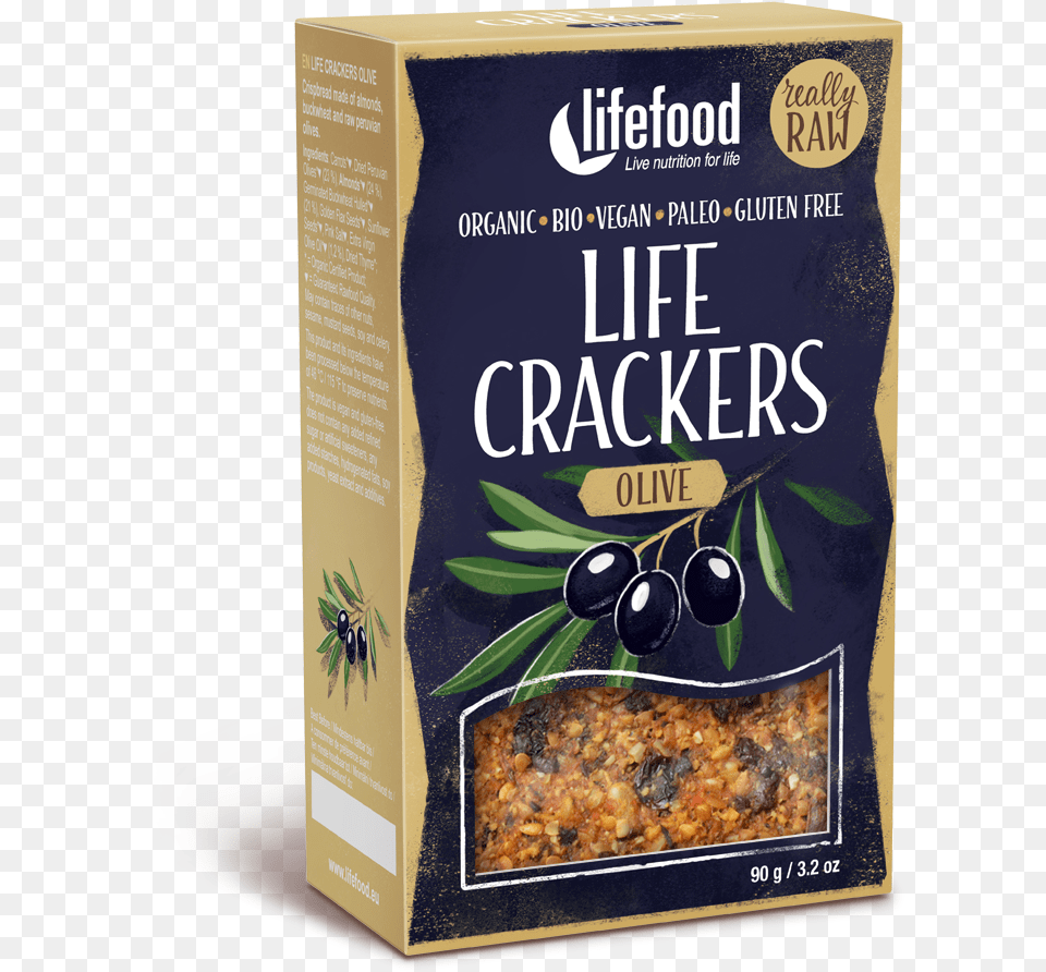 Raw Organic Olive Life Crackers Lifefood Organic Raw Pitta Bread Amp Olives, Book, Publication, Food, Fruit Png Image