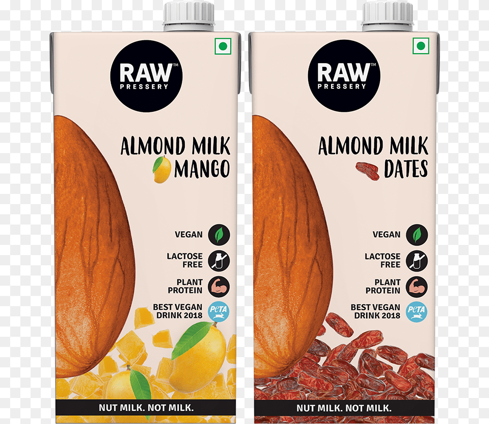 Raw Pressery Almond Milk Plain, Food, Produce Free Transparent Png