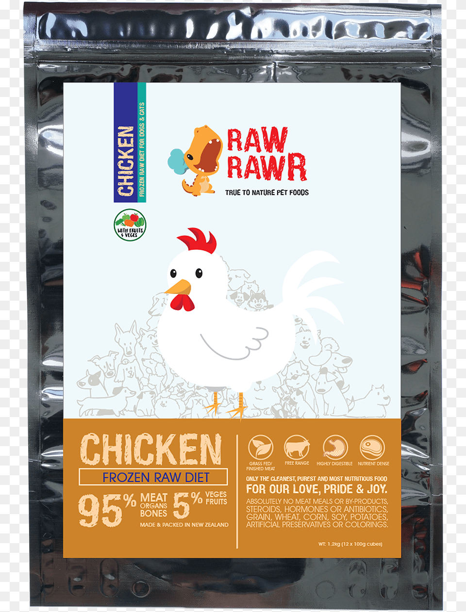 Raw Rawr Frozen Lamb Balanced Diet, Advertisement, Animal, Bird, Chicken Free Transparent Png