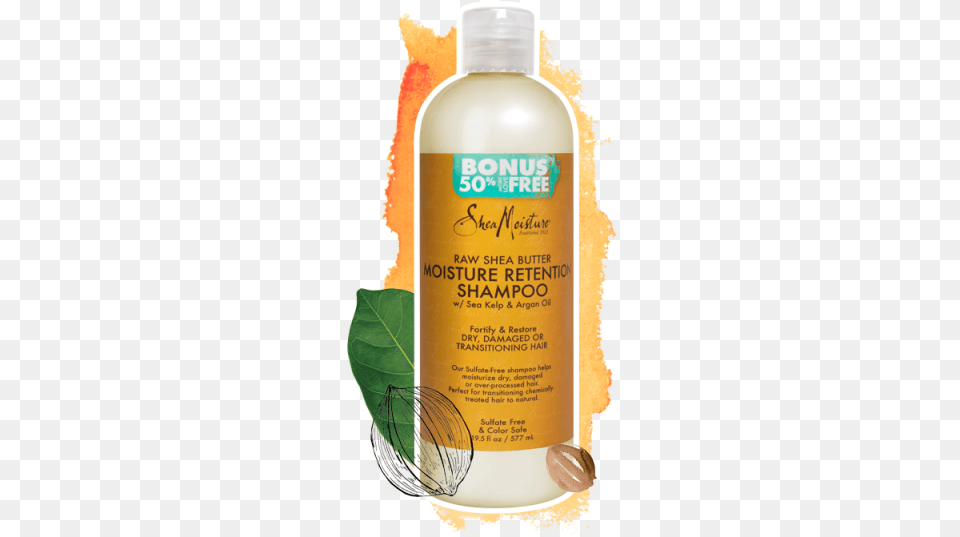 Raw Shea Butter Moisture Retention Shampoo1 A Better Shea Moisture 100 Percent Virgin Coconut Oil Daily, Bottle, Herbal, Herbs, Plant Free Png